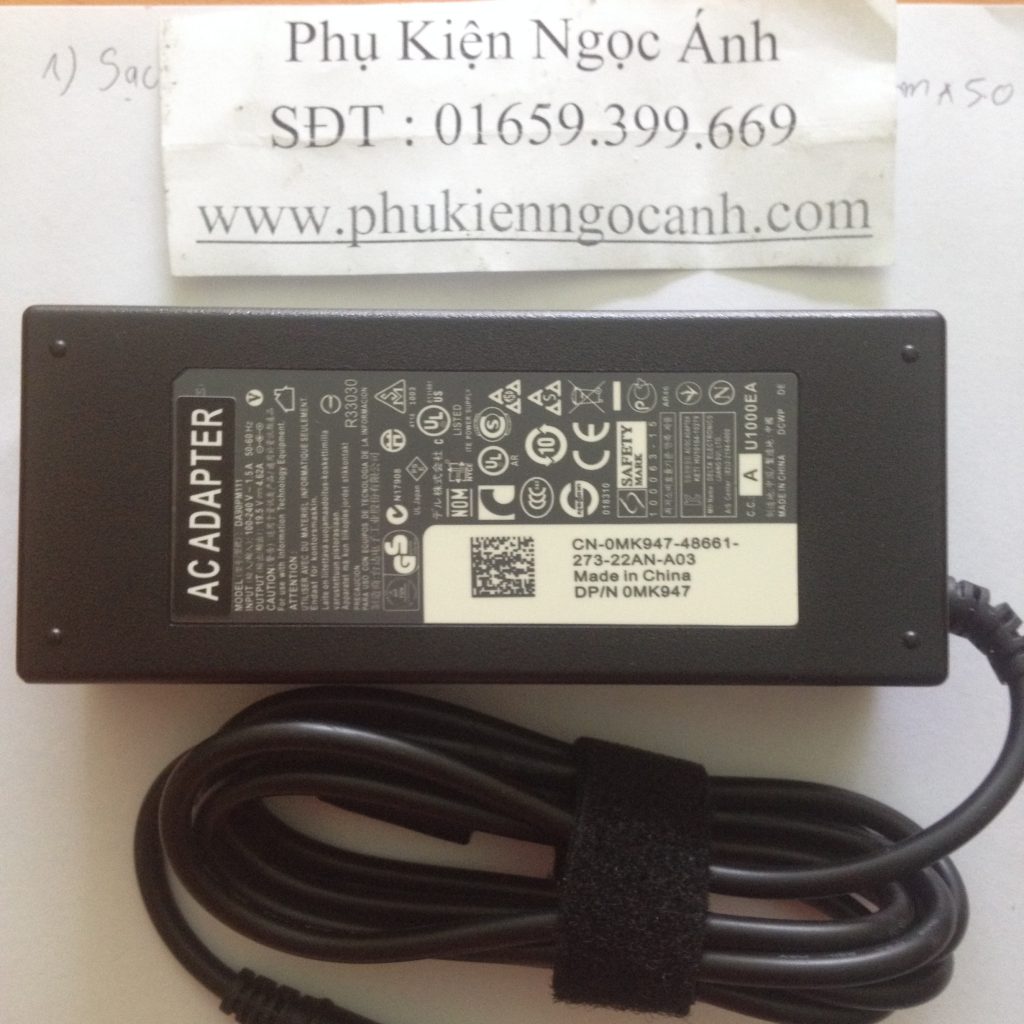 Sạc laptop Dell 19,5v-4,62A-7,4mm*5,0mm , adapter dell 19,5V-4,62A