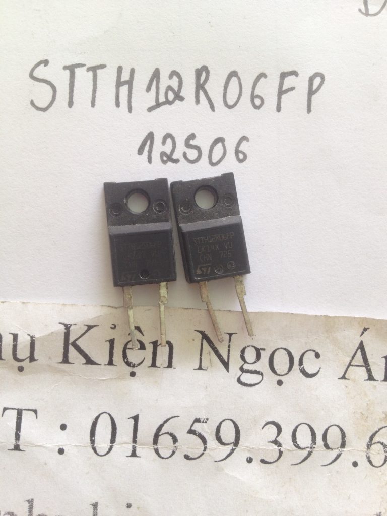 Diot 2 chân STTH12R06FP,STTH12S06 hàng tháo máy TURBO 12A 600V