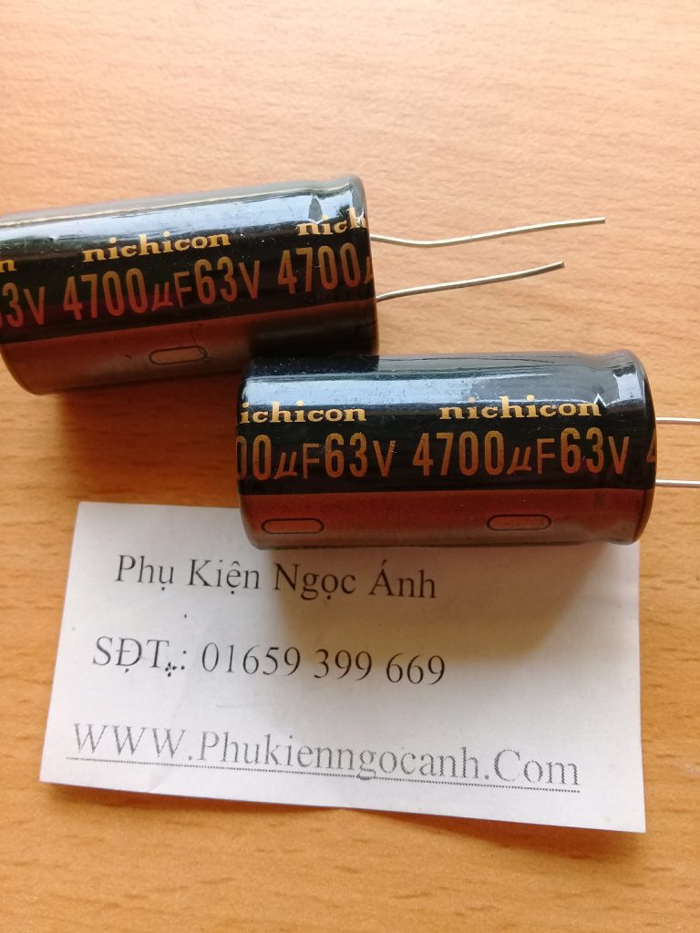 Tụ 63V 4700uf Nichicon Hàng mới cam kết sống 100% giá 18k/quả