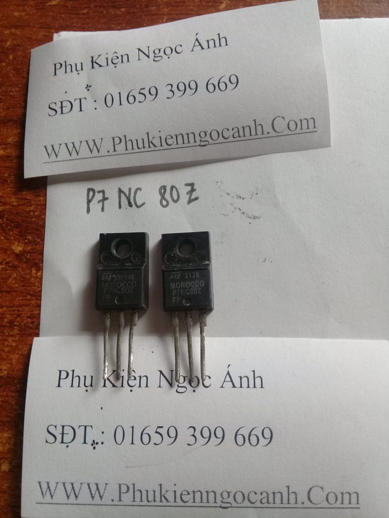 P7NC80Z mosfet N-CH 800V 1.3Ω 6.5A TO-220 bóc máy giá 6k/cái