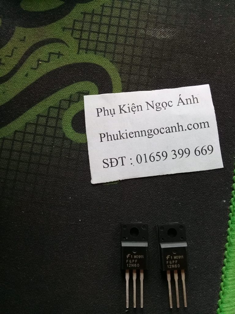 FQPF12N60 mosfet kênh N 600V 5,8A hàng mới  Giá 5k/cái