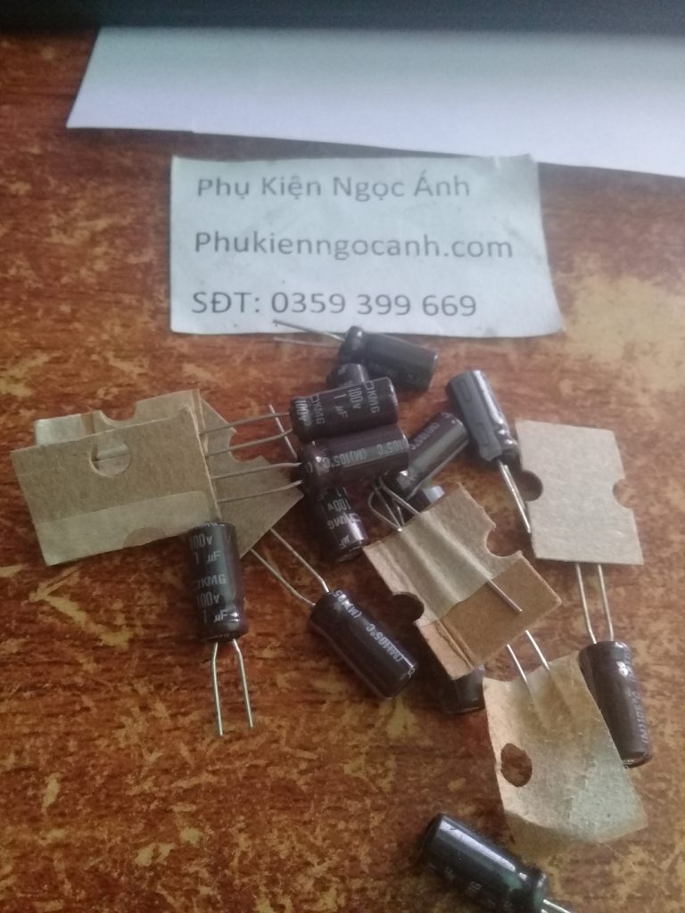 Tụ 100V 1uf Hàng mới cam kết chất lượng cao Giá 500đ/cái