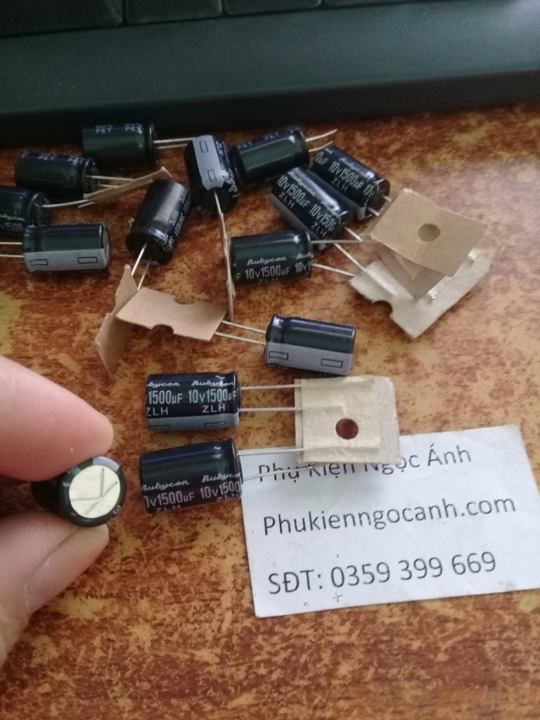 Tụ 10V 1500UF Hàng mới chất lượng cao Giá 1k/cái