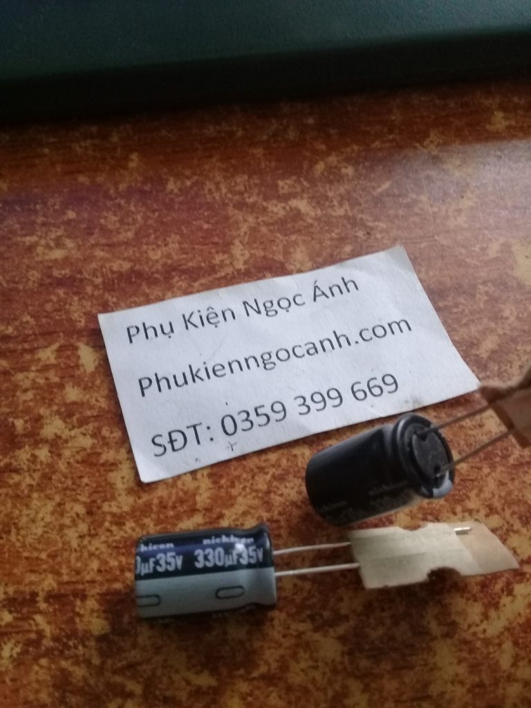 Tụ 35V 330UF Hàng mới cam kết chất lượng Giá 1k/cái