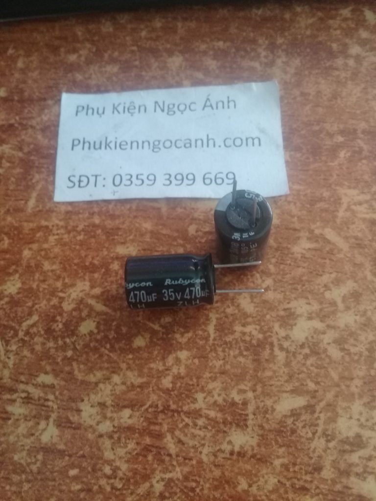 Tụ 35V 470uf hàng mới loại to chất lượng giá 1k/cái