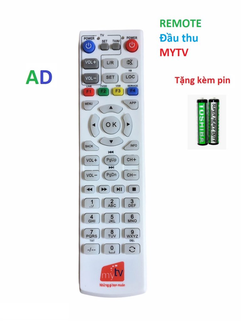 Điều khiển đầu thu MyTV giá 25k , remote đầu box truyền hình MyTV