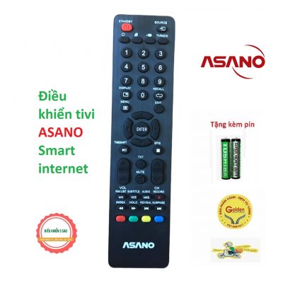 Điều khiển tivi Asano smart internet giá 55k , Remote tivi Asano có intenet