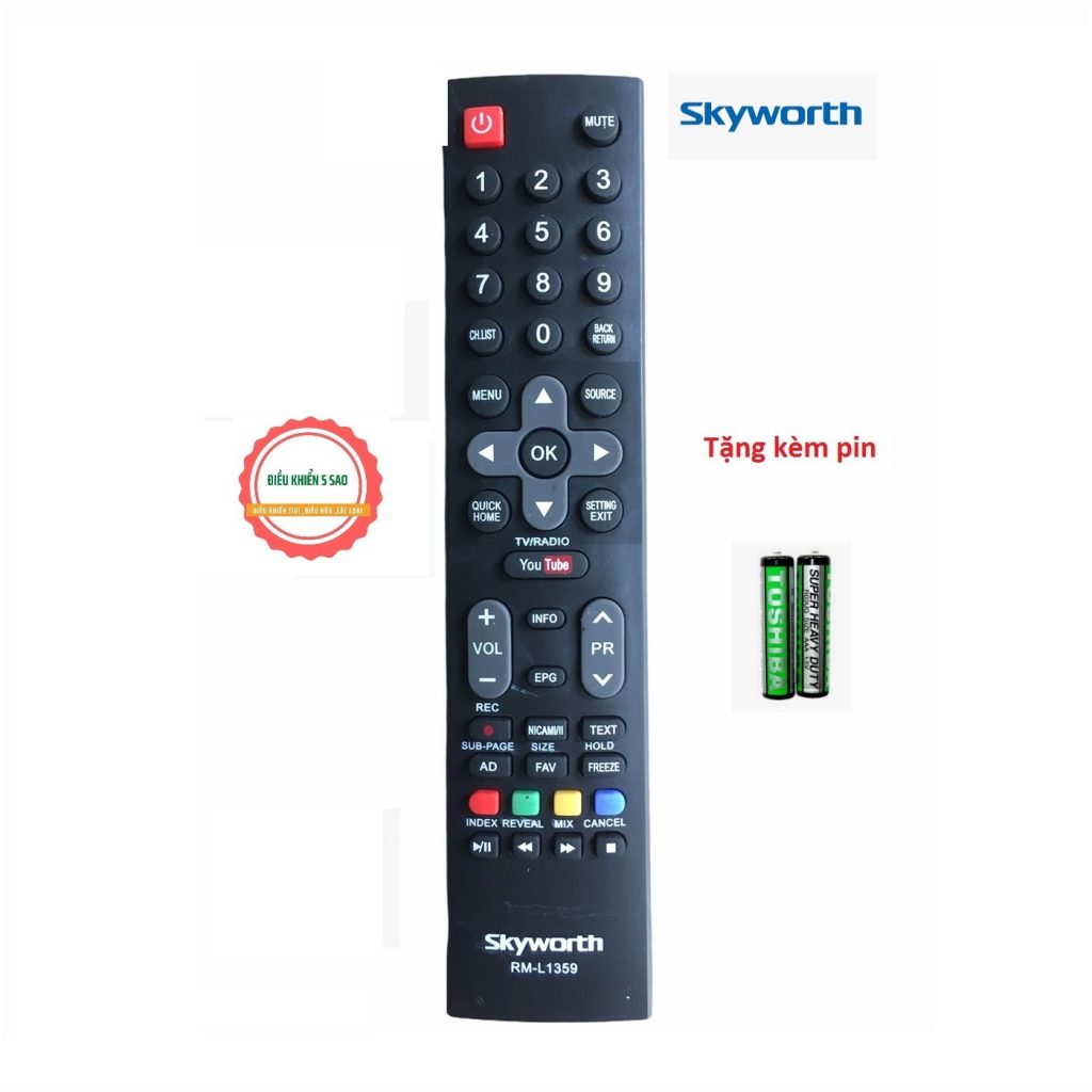 Remote tivi Skyworth RM-L1359 giá  25K loại có internet smart