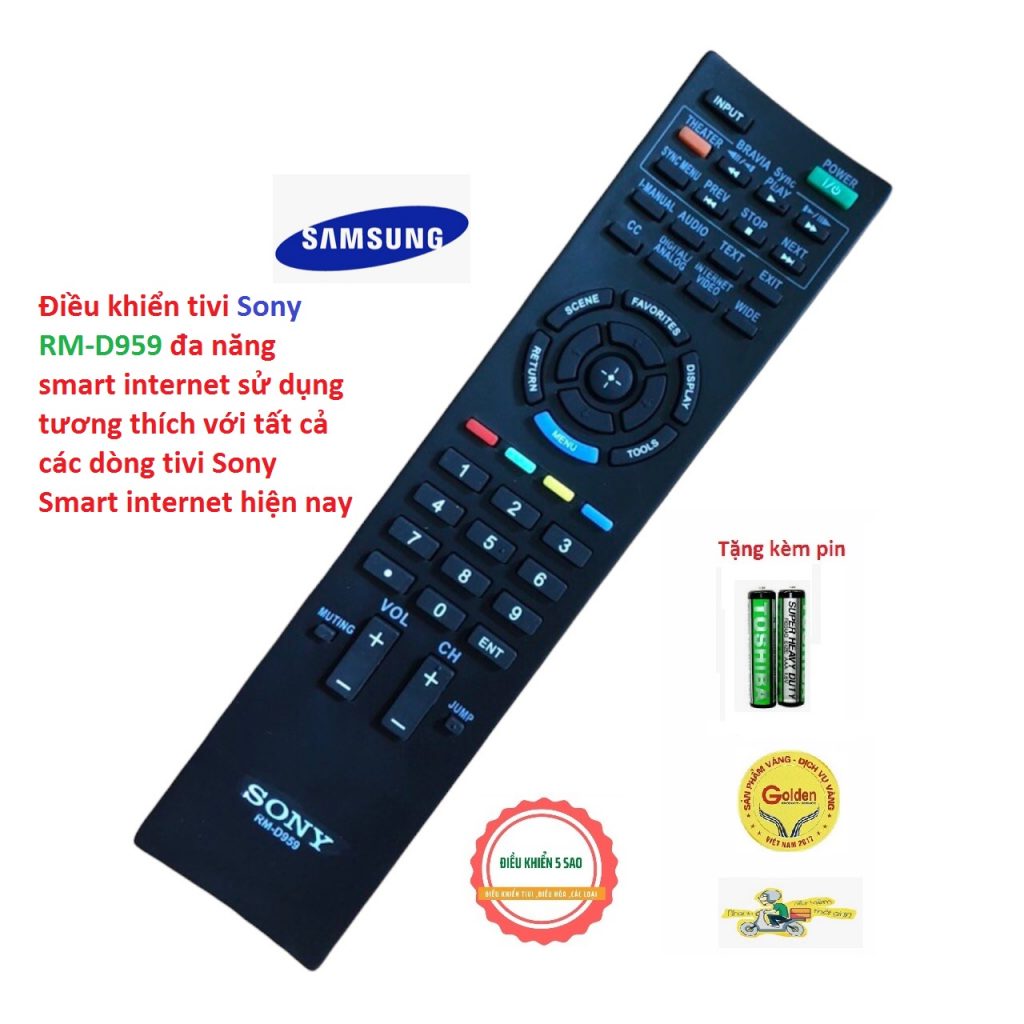 Điều khiển tivi Sony RM-D959 giá 50K sử dụng cho nhiều tivi sony internet