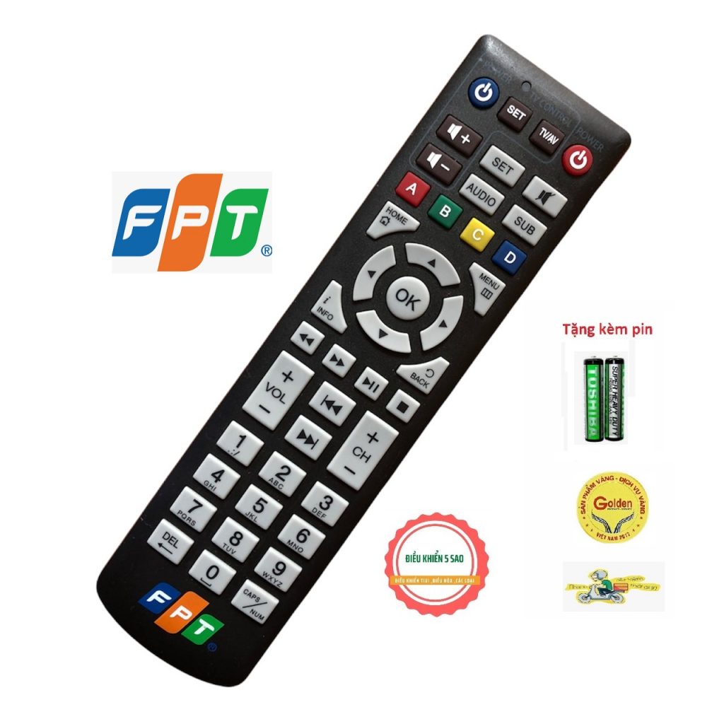 Điều khiển đầu FPT truyền hình giá 30k , Remote đầu thu truyền hình FPT